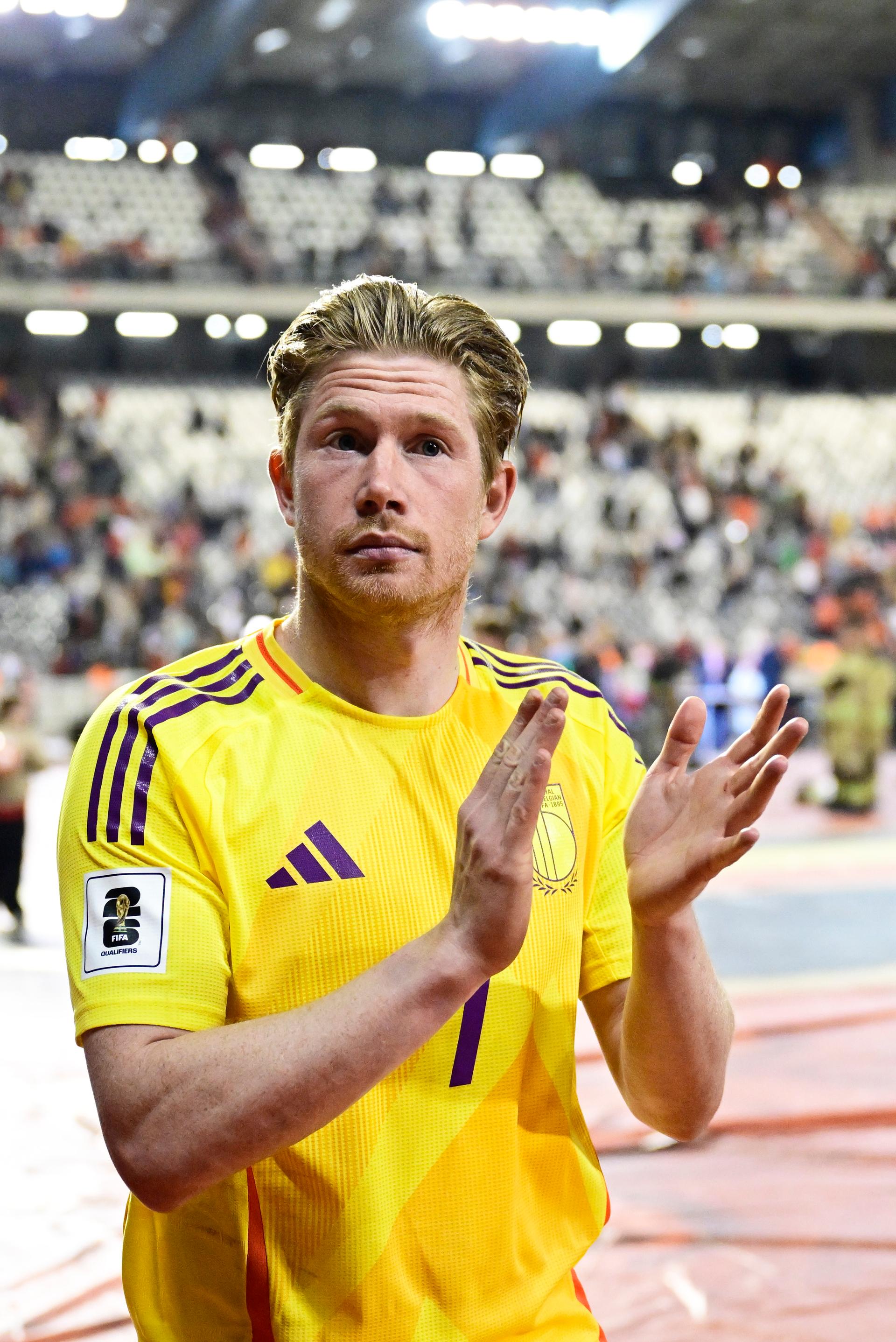 Belgium's Kevin De Bruyne pictured after a soccer game between Belgian national team Red Devils and Wales, Monday 09 June 2025 in Bussels, the second (out of 8) qualification games for the World Cup 2026. BELGA PHOTO DIRK WAEM