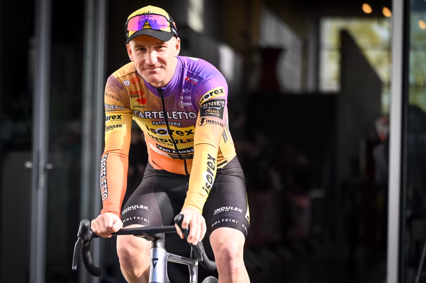 Belgian Timothy Dupont of Tarteletto‐ and Isorex pictured at the start of the 'Bredene Koksijde Classic' one day cycling race, 203,4 km from Bredene to Koksijde, on Friday 20 March 2026. BELGA PHOTO ELIAS ROM