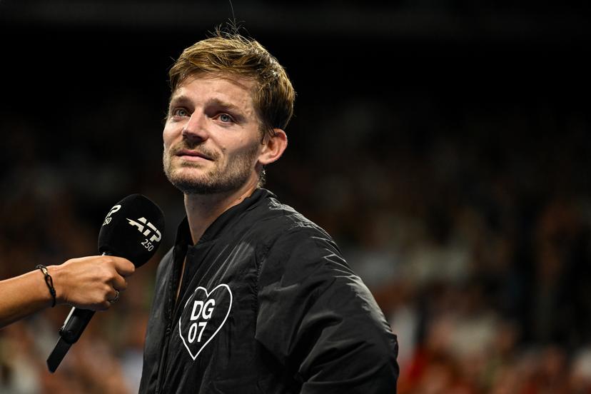 David Goffin of Belgium celebrates after winning during the European Open ATP tennis tournament in Brussels, on 21 October. This year's edition of the tournament is taking place from 17 to 25 October BELGA PHOTO DAVID PINTENS