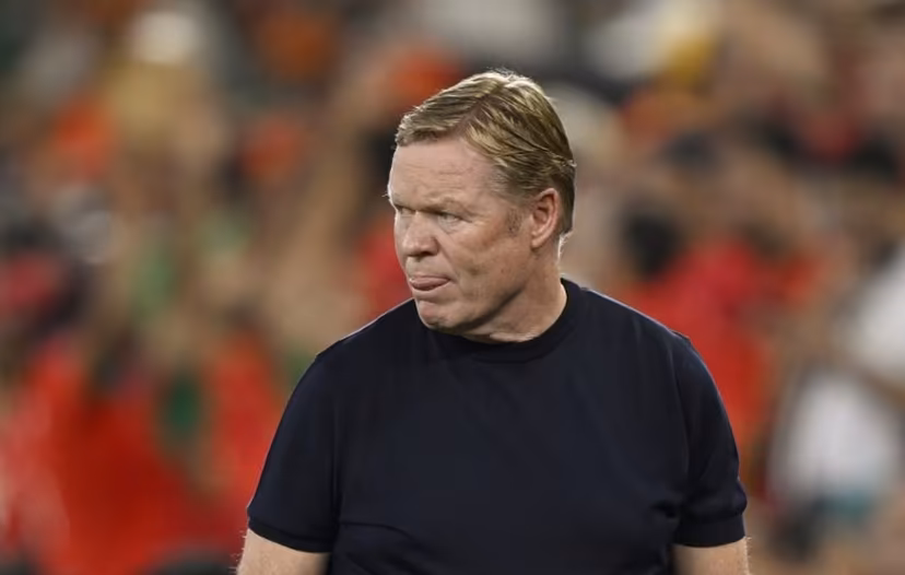 Netherlands' head coach Ronald Koeman gestures during the 2026 World Cup round of 32 football match between the Netherlands and Morocco at the Monterrey Stadium in Guadalupe on June 29, 2026. Alfredo ESTRELLA / AFP