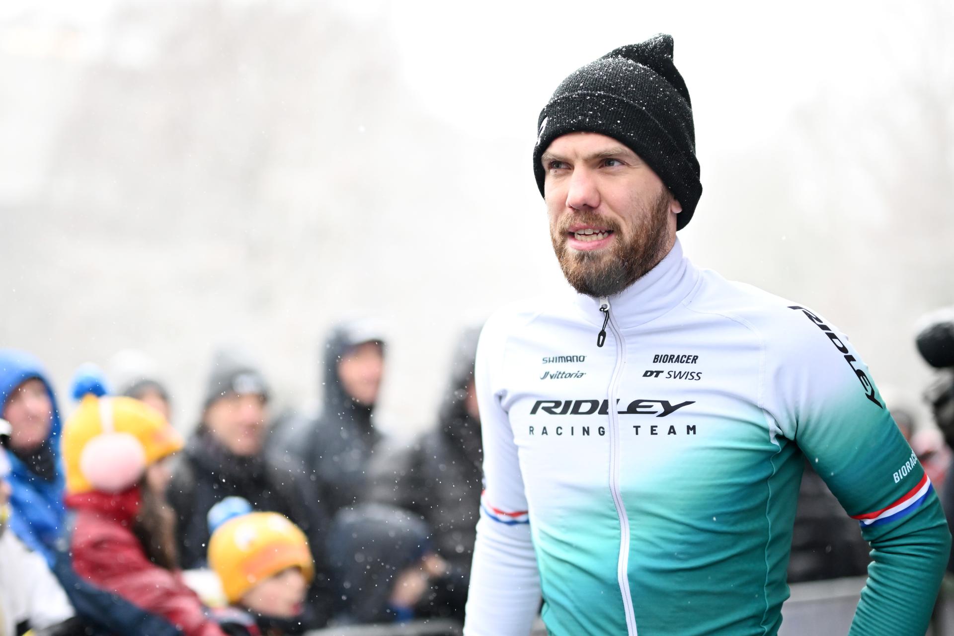 Dutch Joris Nieuwenhuis is pictured after the men elite race of the 'Brussels Universities' cyclocross cycling event, stage 8/8 in the 'X20 Badkamers Trofee' competition, Sunday 15 February 2026 in Brussels, Belgium. BELGA PHOTO MAARTEN STRAETEMANS