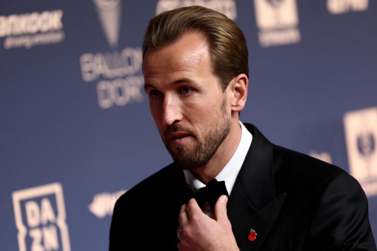 England and Bayern Munich forward Harry Kane arrives to attend the 2026 Ballon d'Or France Football award ceremony at the Palladium Theatre in London on October 26, 2026. Toby Shepheard / AFP