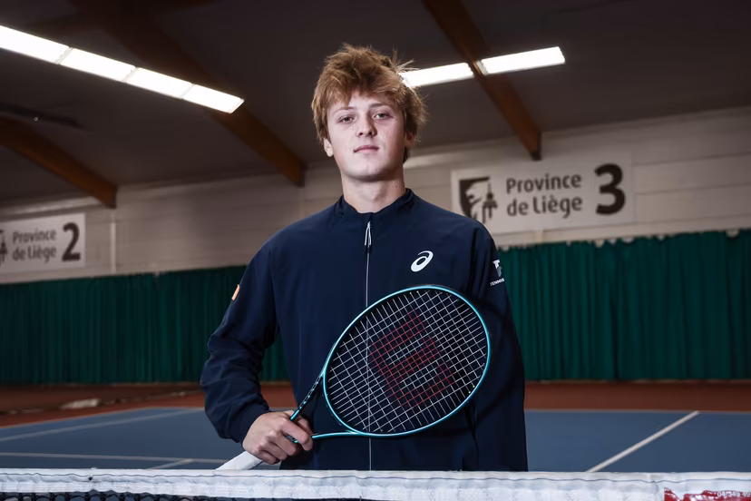 Belgian tennis player Jack Loge poses for the photographer at a press conference of Tennis Padel Pickleball Wallonie-Bruxelles, in Huy, on Friday 19 December 2025. BELGA PHOTO BRUNO FAHY