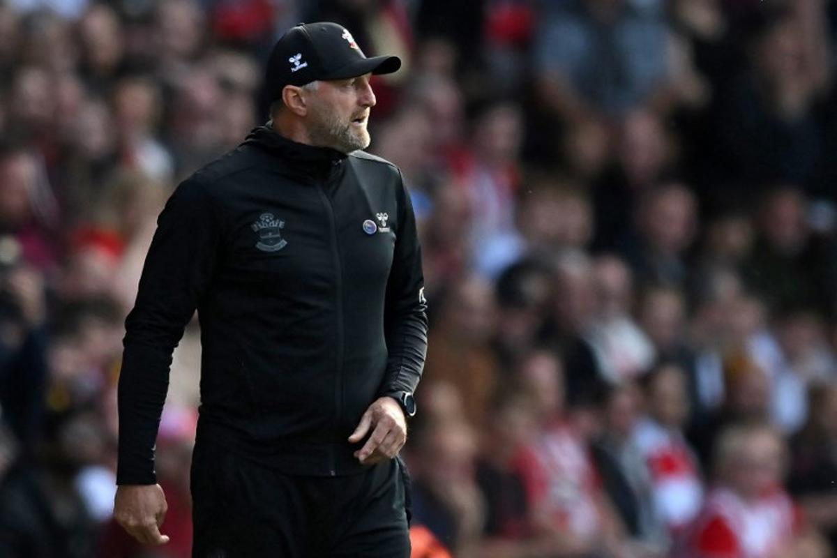Southampton's Austrian manager Ralph Hasenhuttl looks on during the English Premier League football match between Southampton and Arsenal at St Mary's Stadium in Southampton, southern England on October 23, 2022. Ben Stansall / AFP