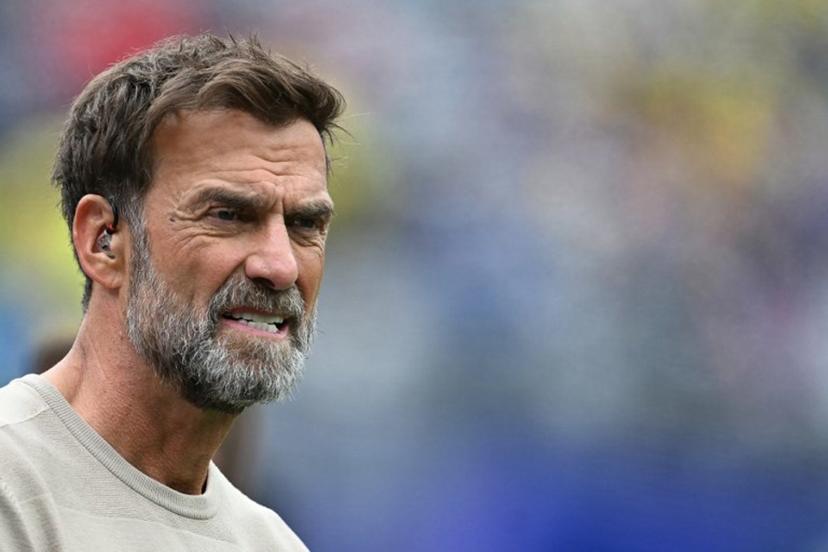German coach Jurgen Klopp attends the 2026 World Cup round of 16 football match between Brazil and Norway at the New York/New Jersey Stadium in East Rutherford on July 5, 2026. MAURO PIMENTEL / AFP