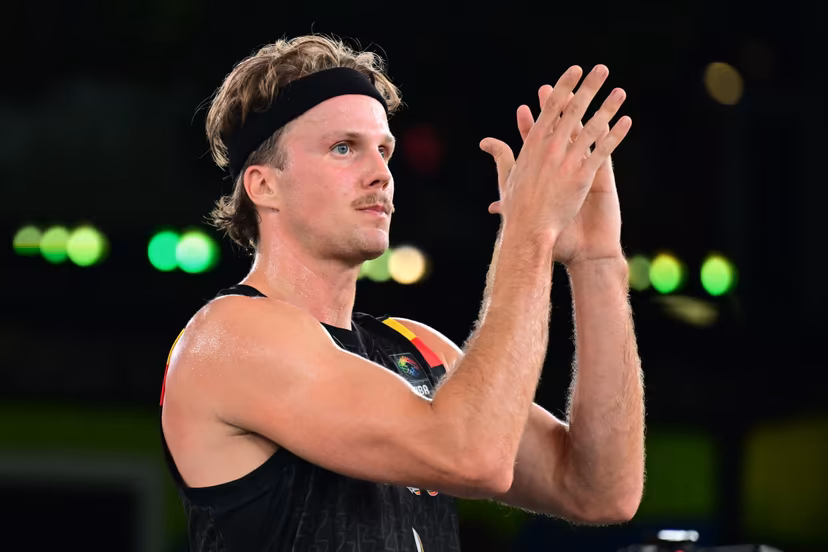 Belgium's Thibaut Vervoort pictured in action at a 3x3 basketball game between Belgium and Serbia, a qualifying game in Pool A at the men's FIBA 3x3 Europe Cup, on Saturday 12 September 2026 in Antwerp. BELGA PHOTO DIRK WAEM