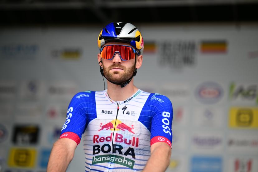 Belgian Jordi Meeus of Red Bull-BORA-hansgrohe pictured at the start of the men's elite race (240km) of the Belgian Cycling Championships, from the Grote Markt square in Antwerp to Brasschaat on Sunday 28 June 2026. BELGA PHOTO TOM GOYVAERTS