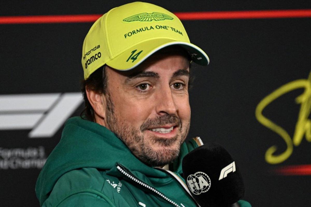 Aston Martin's Spanish driver Fernando Alonso attends a press conference ahead of the Formula One Chinese Grand Prix at the Shanghai International Circuit in Shanghai on March 12, 2026. Jade GAO / AFP
