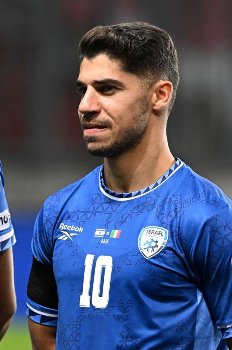 Israel's forward #10 Manor Solomon is pictured prior prior to the 2026 World Cup qualifiers Europe zone group I football match between Israel and Italy on September 8, 2025 in Debrecen, Hungary. Attila KISBENEDEK / AFP