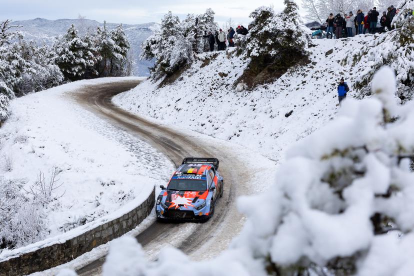 ATTENTION EDITORS - HAND OUT PICTURES - EDITORIAL USE ONLY - MANDATORY CREDIT: 'Hyundai Motorsport' Hand out picture released by Eric Dupain shows Thierry Neuville during stage 3 of the Monte-Carlo rally race in France, on Saturday 24 January 2026. *** Belga and Belga Editorial Board decline all responsibility regarding the content of this picture. *** PHOTO HAND OUT - HYUNDAI MOTORSPORT
