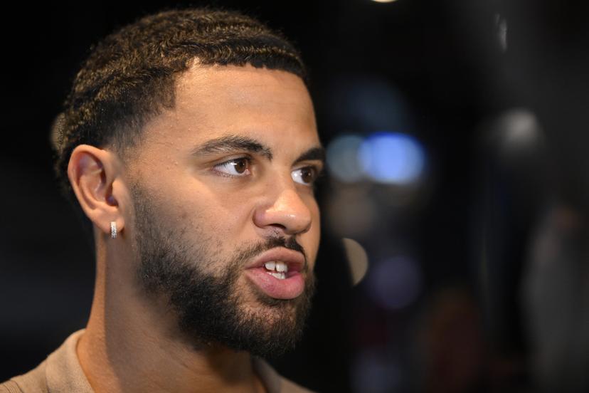 Belgian NBA player from Oklahoma City Ajay Mitchell picture during a meet and greet, Wednesday 22 July 2026 in Herstal. BELGA PHOTO JOHN THYS
