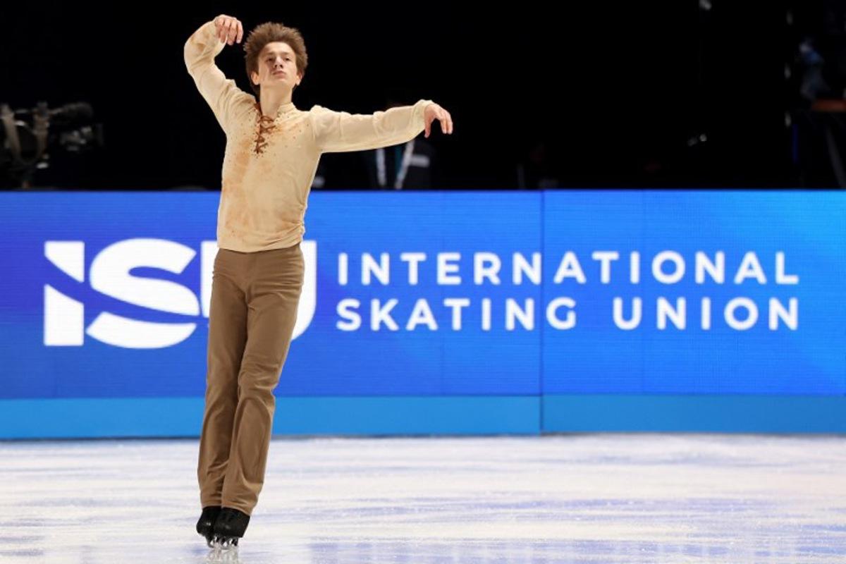Belgium's Denis Krouglov competes in the Junior Men Free Skating at the ISU Grand Prix of Figure Skating Final in Nagoya on December 5, 2025. PAUL MILLER / AFP