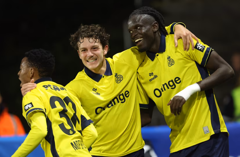 Union's Massire Sylla celebrates after scoring during a soccer match between Royale Union Saint-Gilloise and Cercle Brugge, Sunday 25 October 2026 in Brussels, on day 9 of the 2026-2027 'Jupiler Pro League' first division of the Belgian championship. BELGA PHOTO VIRGINIE LEFOUR