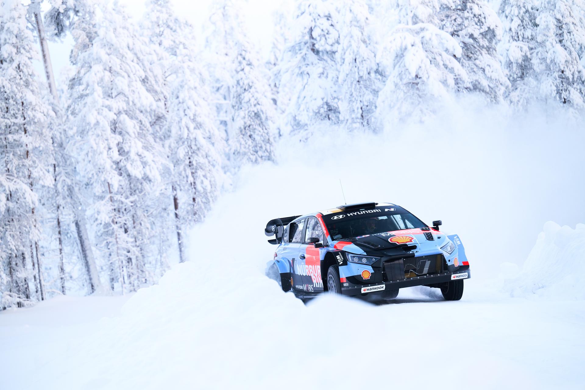 ATTENTION EDITORS - HAND OUT PICTURES - EDITORIAL USE ONLY - MANDATORY CREDIT: 'HYUNDAI MOTORSPORTS' Hand out pictures released on Monday 09 February 2026 by Eric Dupain shows Thierry Neuville and Martijn Wydaeghe during a Hyundai i20 N Rally1 test ride in February 2026, in Sweden. *** Belga and Belga Editorial Board decline all responsibility regarding the content of this picture. *** PHOTO HAND OUT - HYUNDAI MOTORSPORTS/ ROMAIN THUILLIER