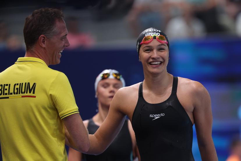 Belgian Sarah Dumont pictured during the semifinals of the Women's 200m Butterfly on the sixth day of the European Aquatics Championships in Paris, France on Saturday 15 August 2026. BELGA PHOTO VIRGINIE LEFOUR
