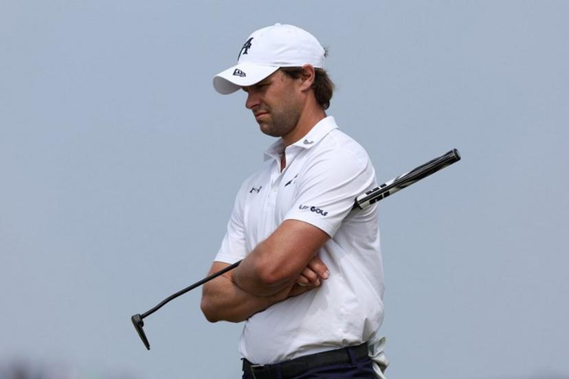 Belgium's Thomas Detry waits on the 7th green on day two of the 154th Open Golf championship at Royal Birkdale Golf Club near Southport in north-west England on July 17, 2026. Adrian Dennis / AFP