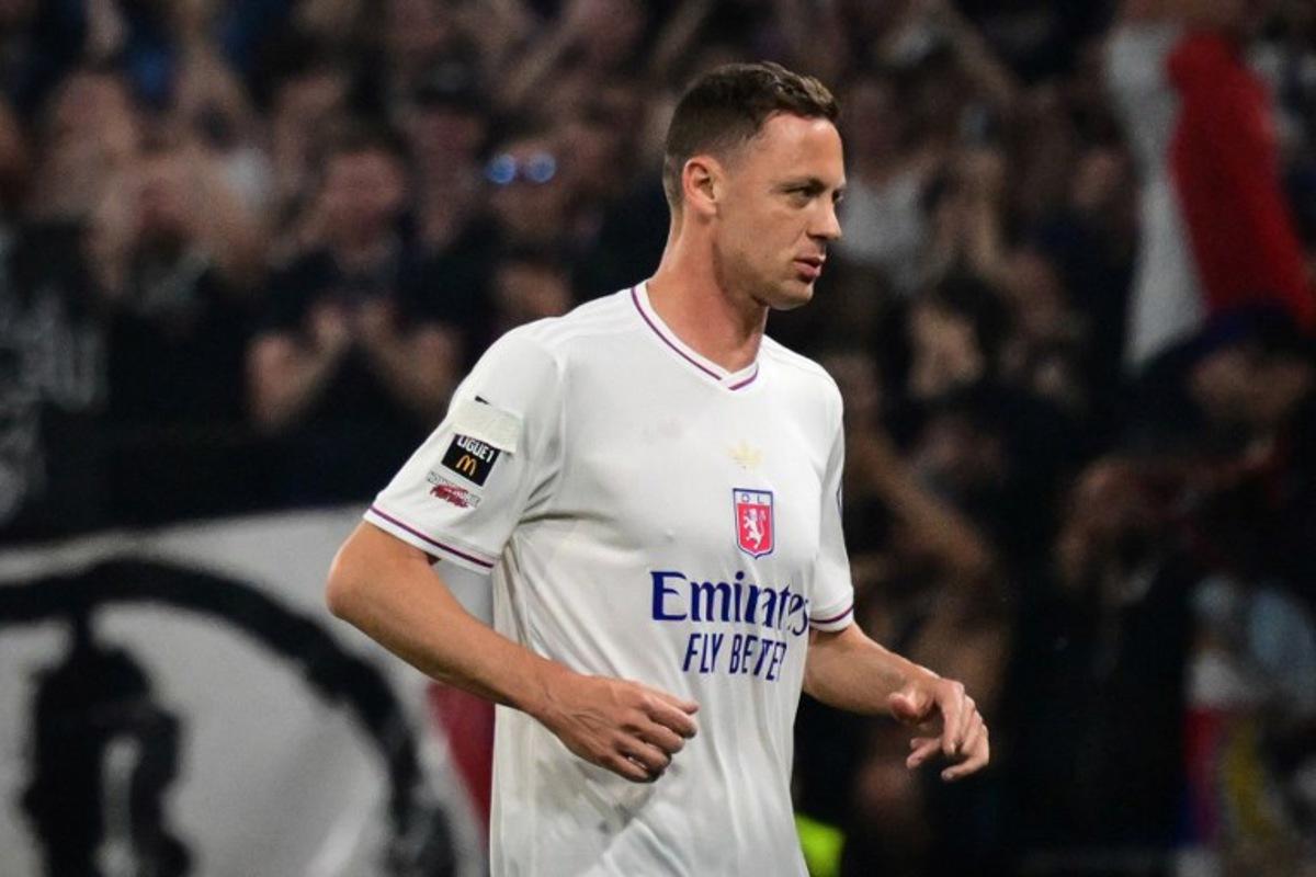 Lyon's Serbian midfielder #31 Nemanja Matic runs on the pitch during the French L1 football match between Lyon (Olympique Lyonnais) and Sco Angers at the Parc Olympique Lyonnais Groupama stadium in Decines Charpieu,central-eastern France on May 17, 2025. OLIVIER CHASSIGNOLE / AFP