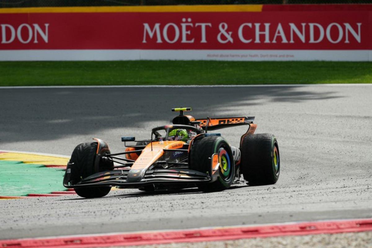 McLaren's British driver Lando Norris races during the Formula One Belgian Grand Prix at the Spa-Francorchamps circuit in Spa, on July 27, 2025. Dimitar DILKOFF / AFP