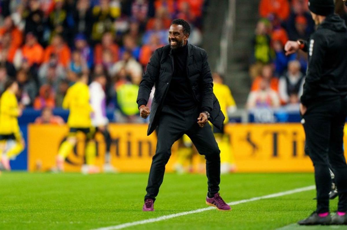 (FILES) Head Coach of MLS team Columbus Crew France's Wilfried Nancy celebrates after a goal against FC Cincinnati during the MLS Playoff match at TQL Stadium in Cincinnati, Ohio on November 8, 2025. Celtic appointed Frenchman Wilfried Nancy as the new manager of the Scottish champions on December 3, 2025, on a two-and-a-half year contract. Nancy, 48, moves to Glasgow from US side Columbus Crew, where he won the MLS Cup in 2023. Chris Carter / GETTY IMAGES NORTH AMERICA / AFP