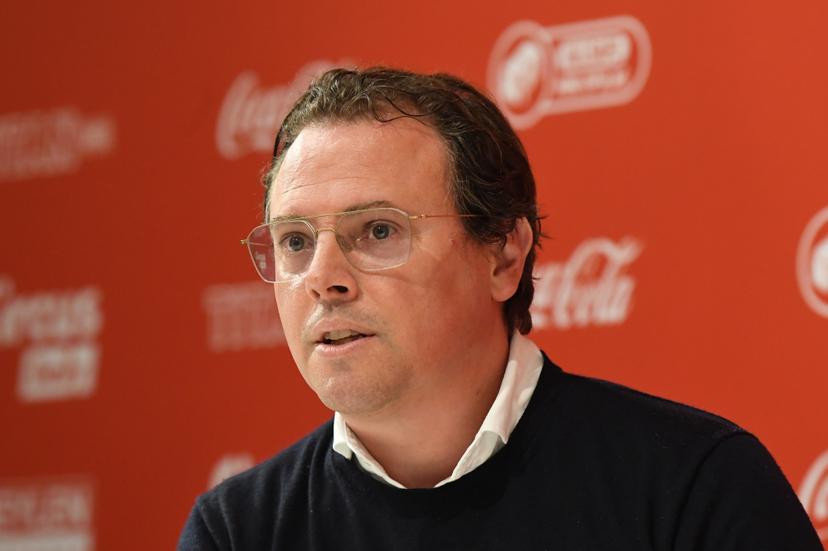 Antwerp's general manager Sven Jaecques pictured during a press conference of soccer team Royal Antwerp FC ahead of the start of the Belgian Jupiler Pro League 2026-2027 season, Wednesday 05 August, 2026 in Antwerp. BELGA PHOTO JILL DELSAUX