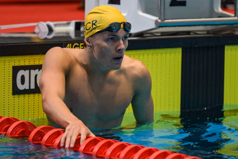 Belgian Simon Laviolette pictured after the men's 200m freestyle at the Open Belgian Swimming Championships 2026 (15-17/05), in Antwerp, on Sunday 17 May 2026. BELGA PHOTO DAVID PINTENS
